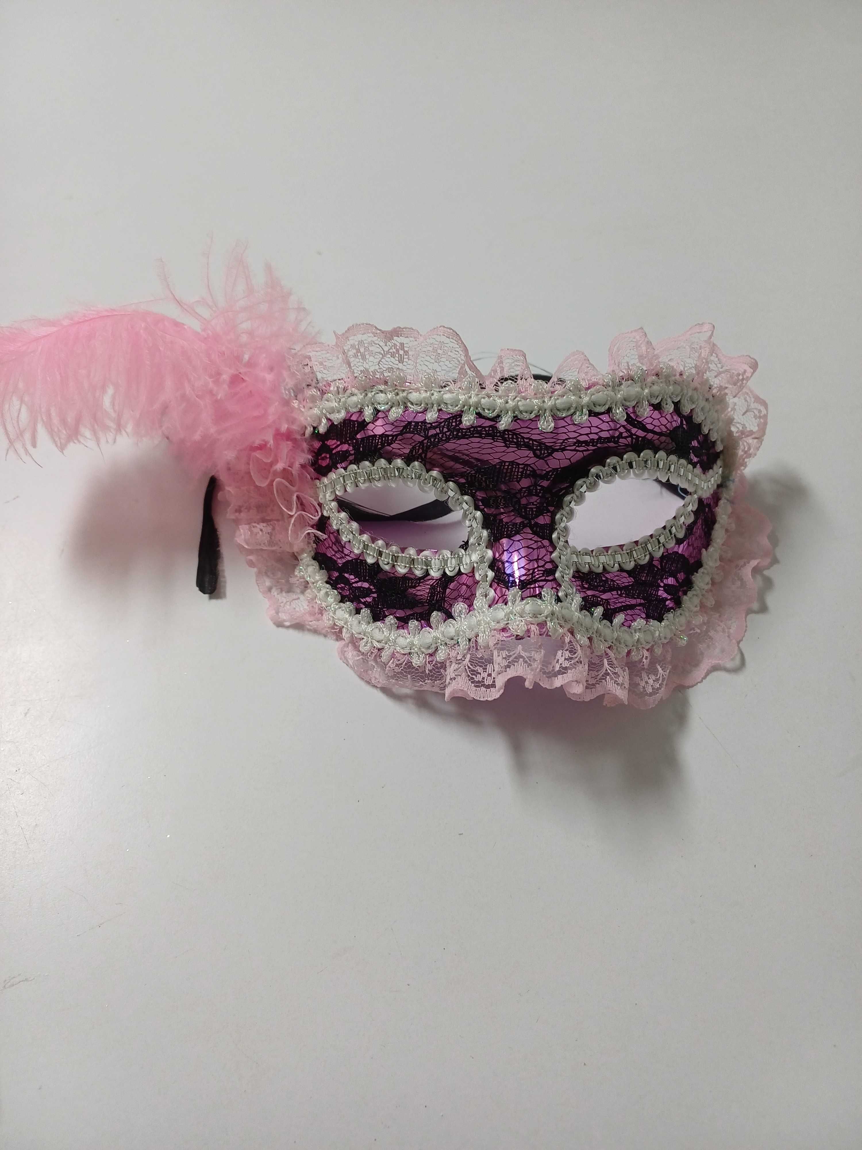 Mascara para baile de mascaras ou para o Carnaval Rosa