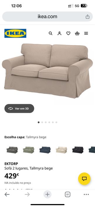Sofa 3 lugares ikea