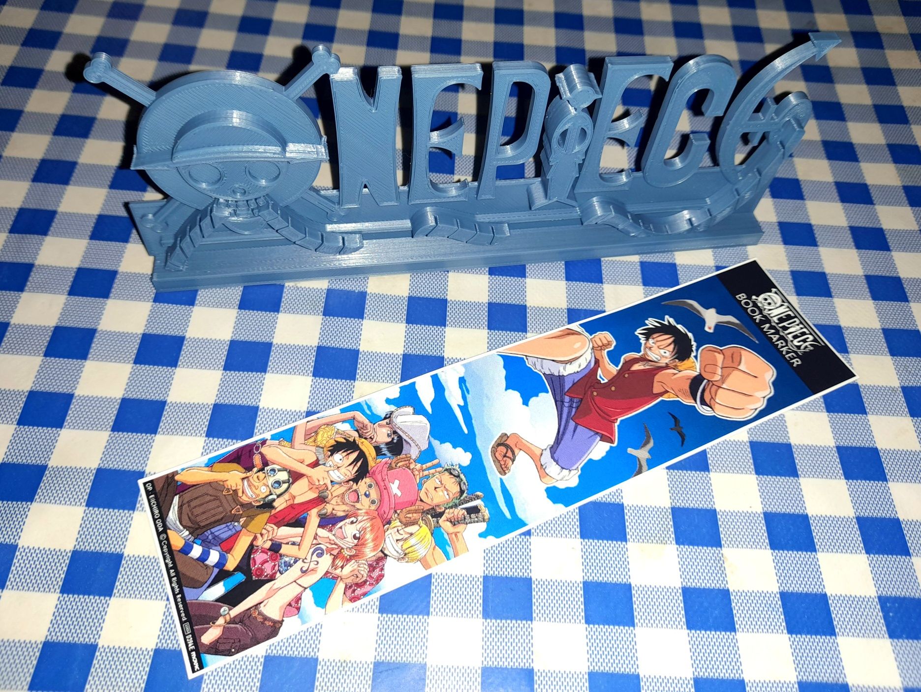 Logo 3D One Piece + Marcador Livros