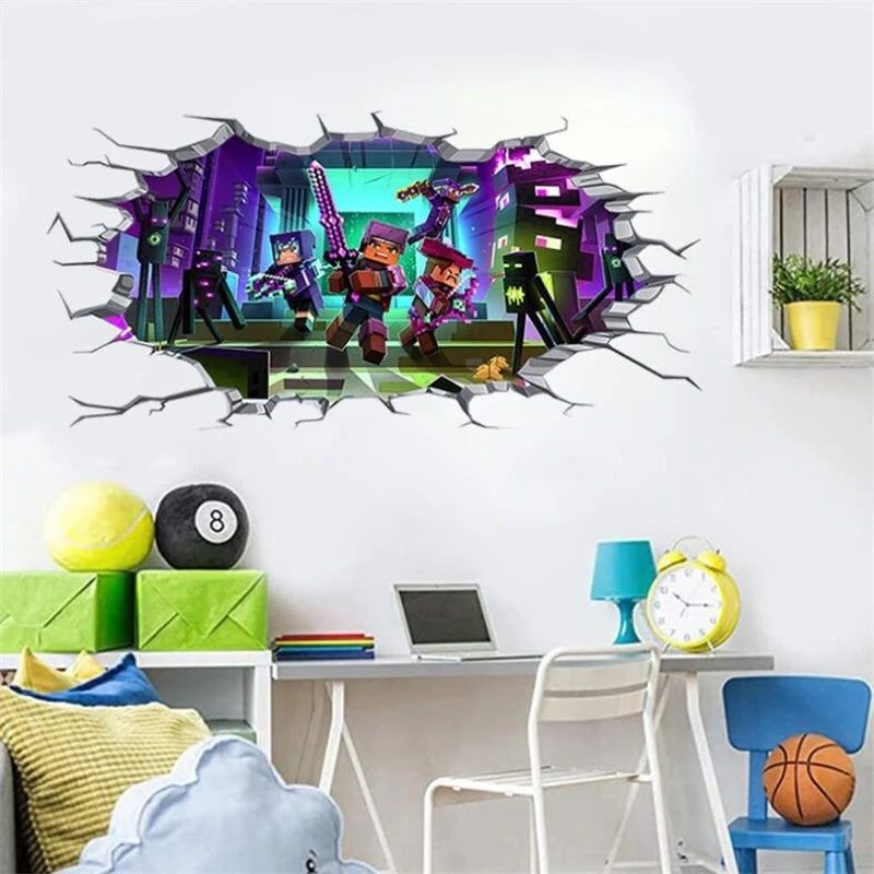 Autocolante parede Minecraft