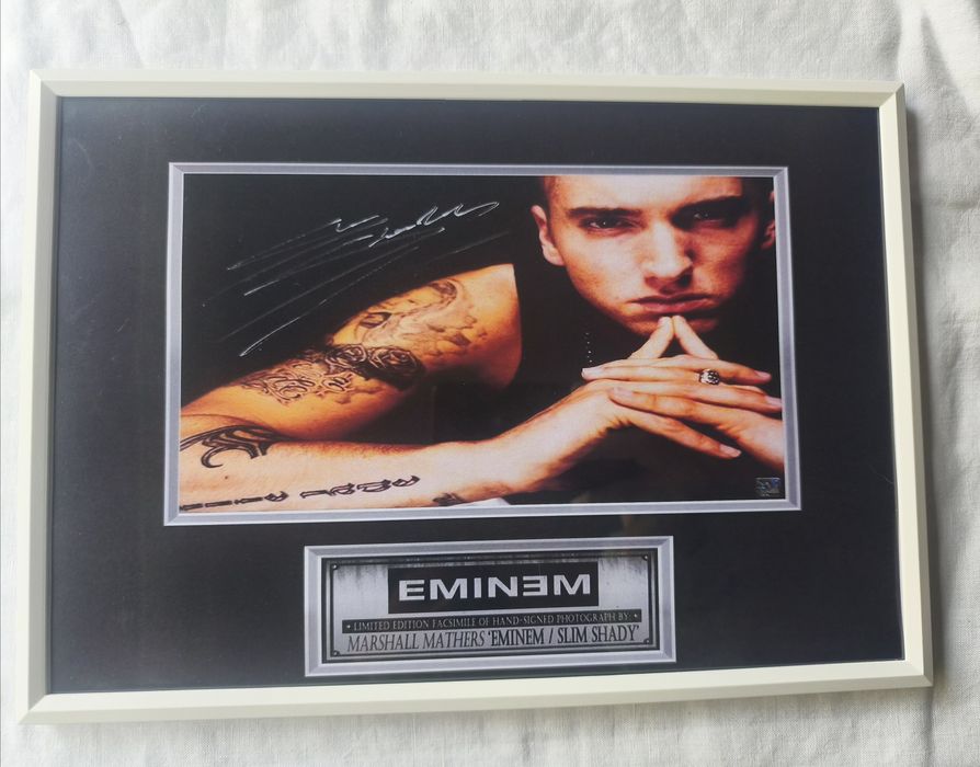 Moldura Eminem com Autógrafo (A4)