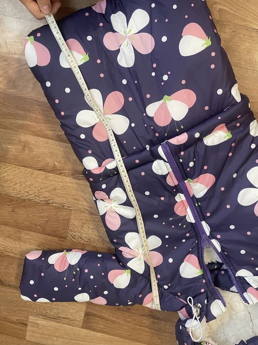 Комбінезон зимовий трійка (74 см, напівкомбінезон на 80-86 см)