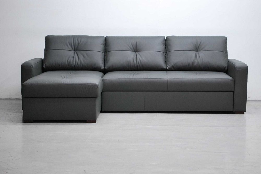 FAB 6492 skóra naturalna narożnik funkcja spania pojemnik rogówka sofa