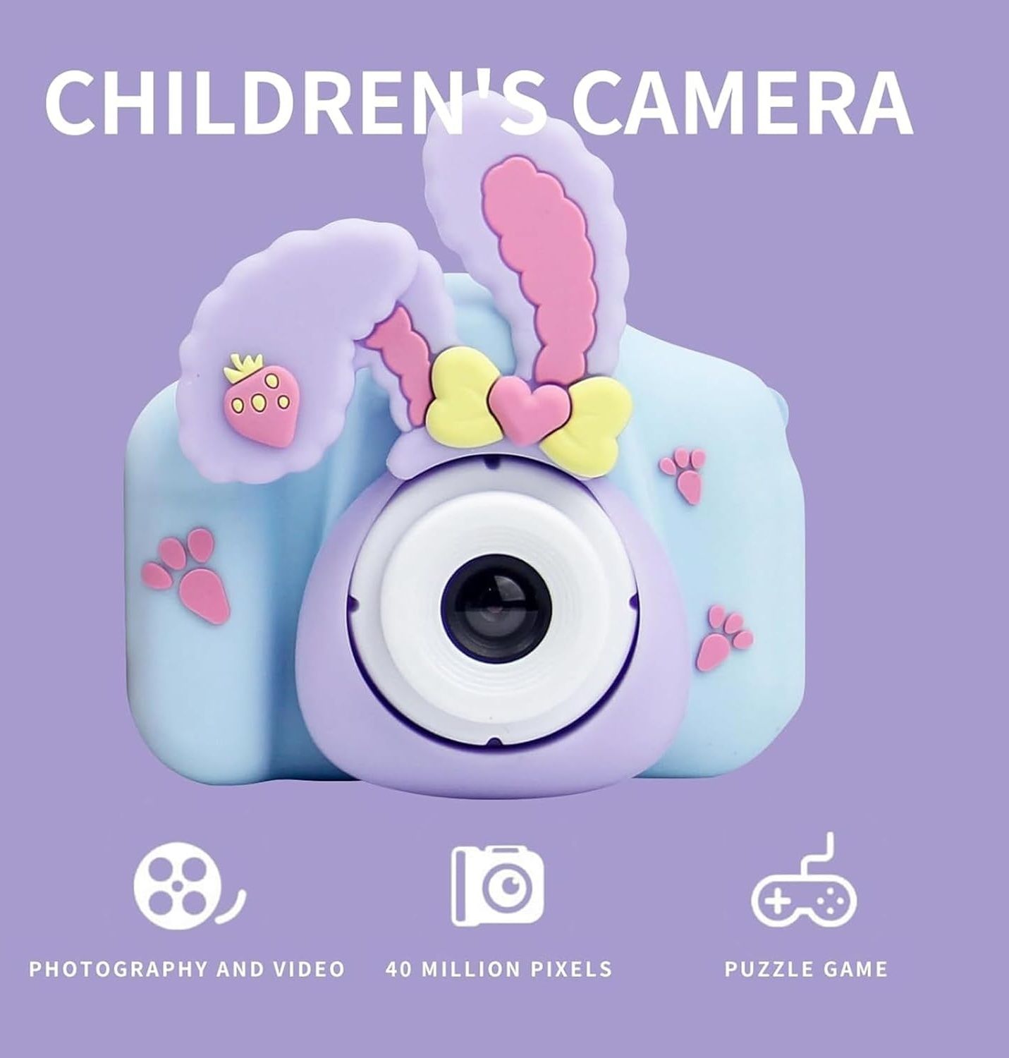 Aparat fotograficzny dla dzieci KRÓLICZEK XL-980 48 Mpx niebieski