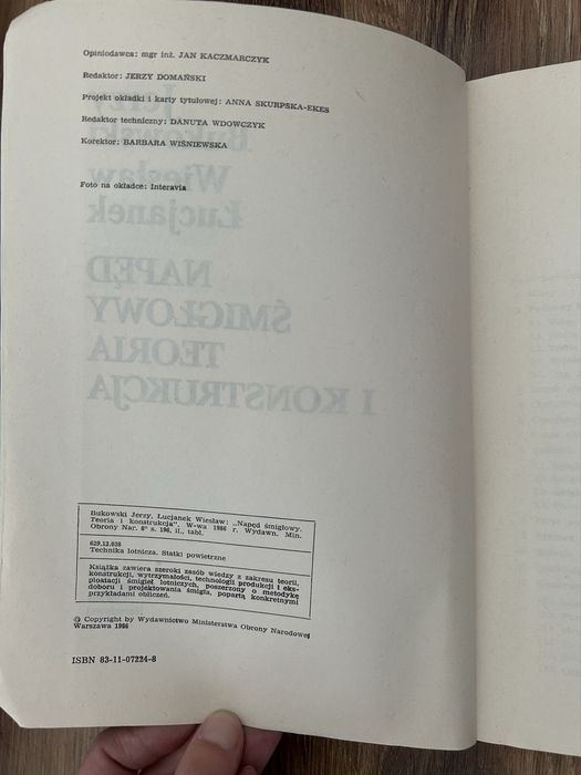 Napęd śmigłowy Teoria i konstrukcja - Bukowski Łucjanek 1986 r. Unikat