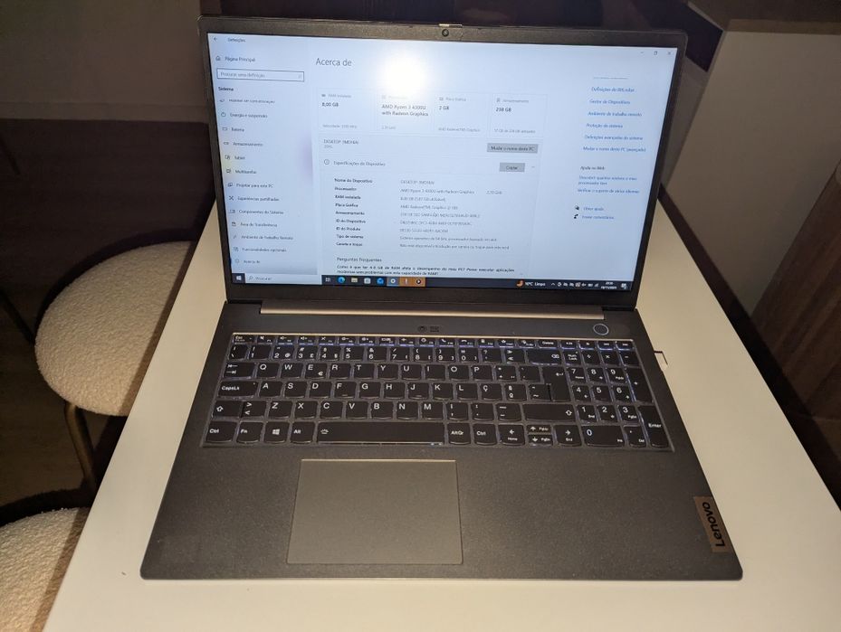 Portátil AMD Ryzen 3 4300U – Excelente Estado

Vendo portátil com as