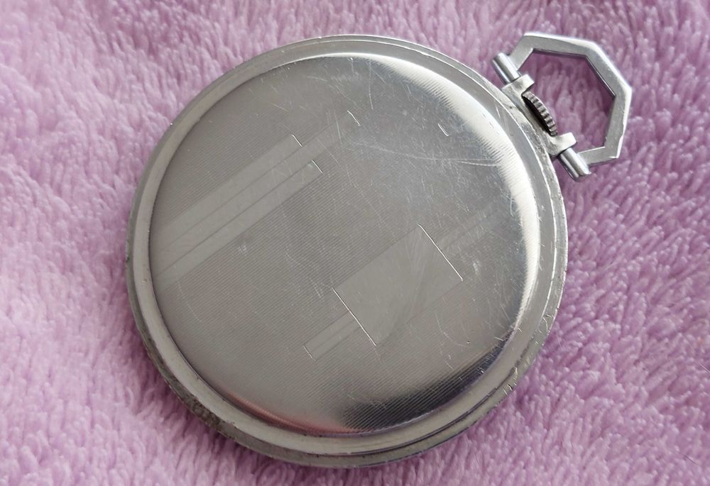 Relogio de bolso Vintage Metal Chrome [44mm] - Funciona.