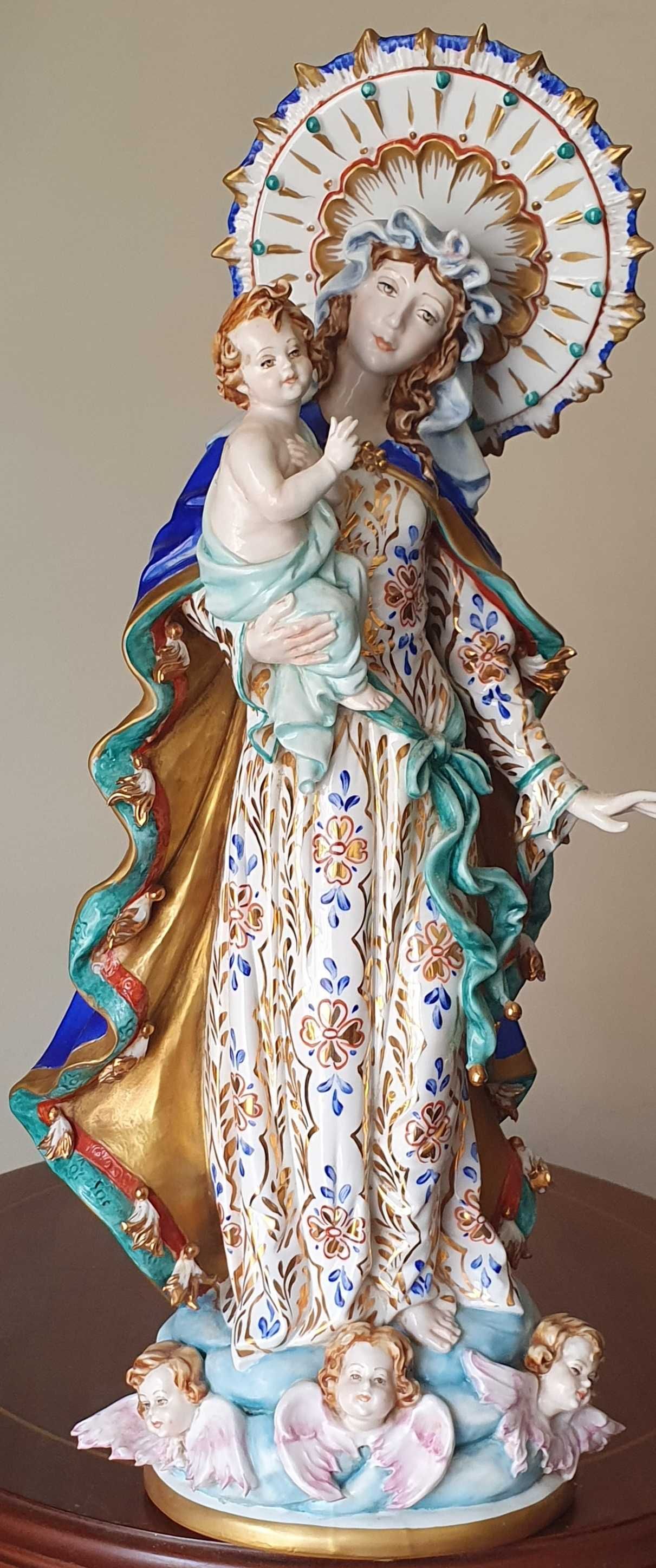 Arte Sacra -Luminosa Estatueta em Porcelana Tiche.