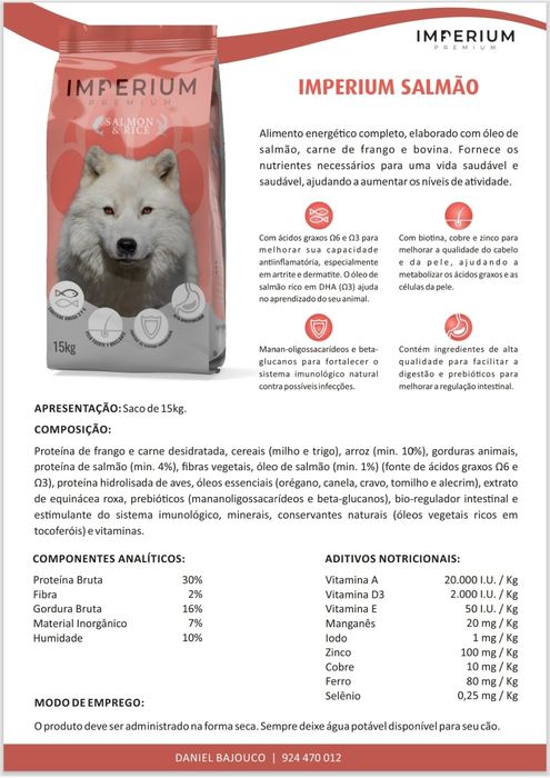 Ração cão salmão