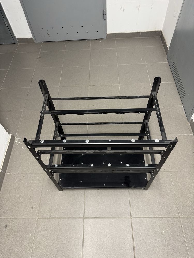 Stelaż koparki kryptowalut 12 GPU + 2 zasilacze