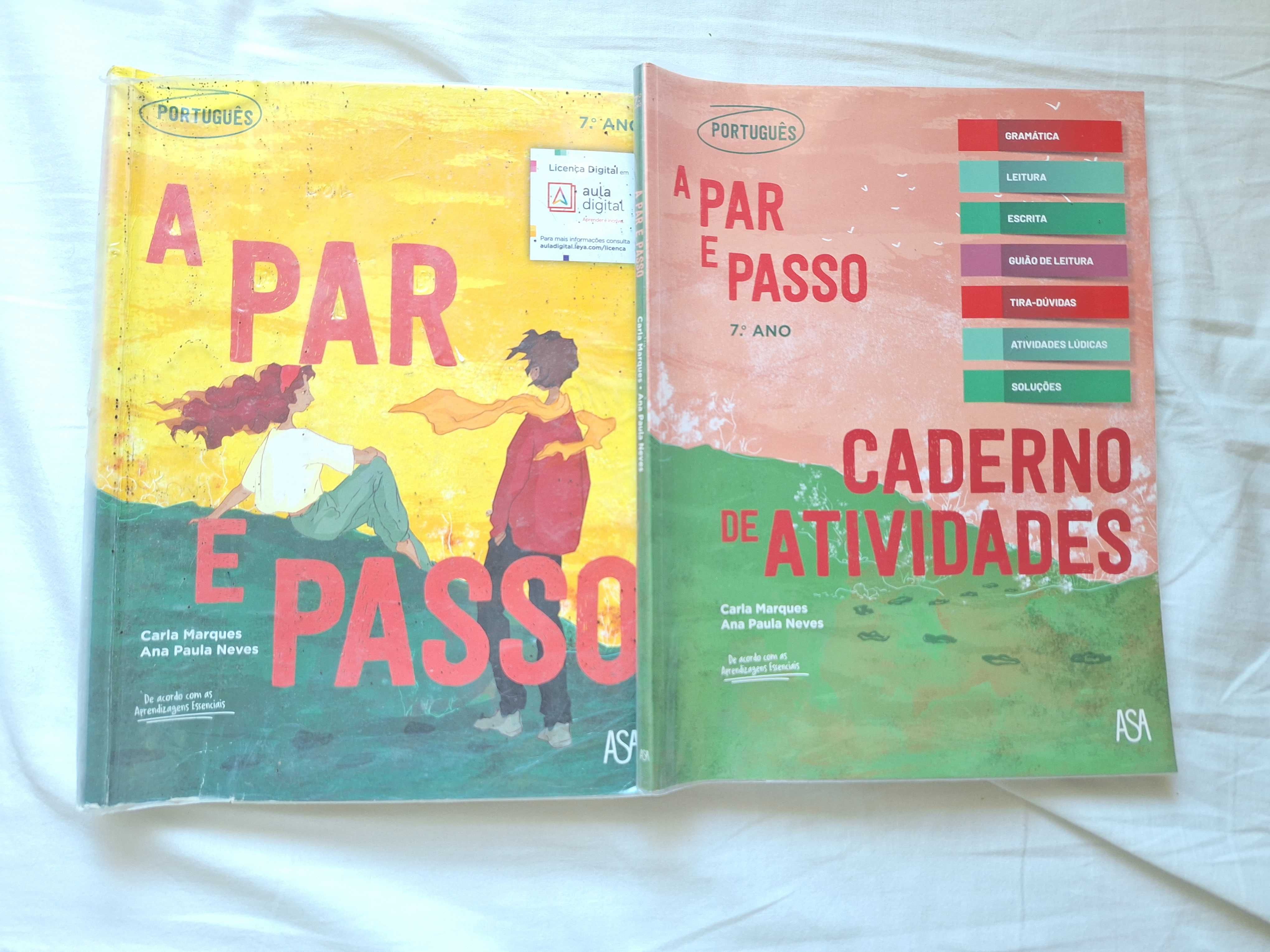 Manuais e Cadernos de atividades, como novos do 7º ano, apenas a 5 €!