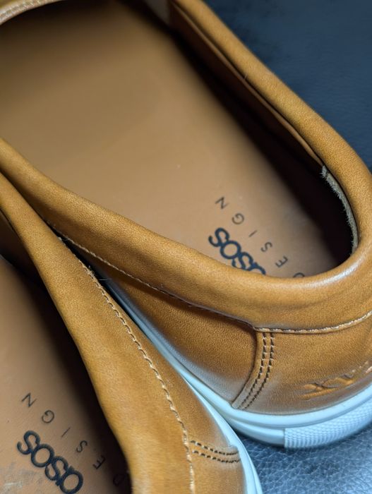 Чоловічі шкіряні лофери ASOS design