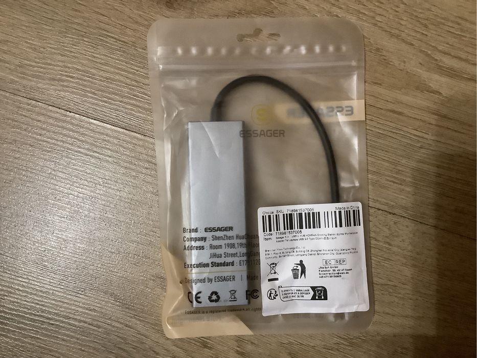 Essager 5 в 1, USB C-концентратор, док-станция HDMI-4K, для macbook