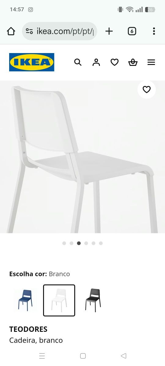 Cadeira branca IKEA cozinha