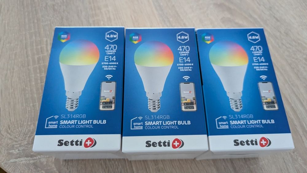 3x Żarówka LED RGB Wi-Fi SETTI+ SL314RGB 4.8W E14