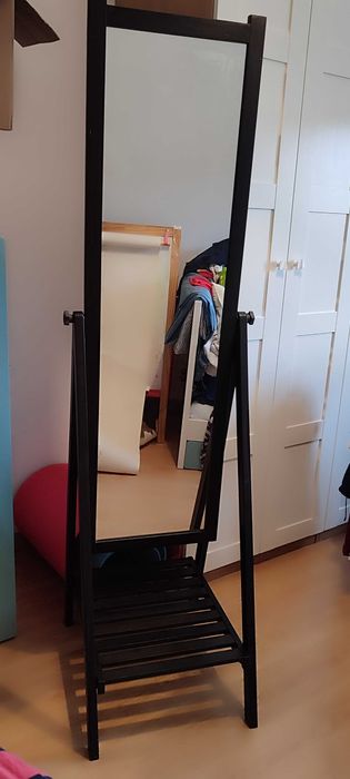 Espelho IKEA castanho escuro com suporte