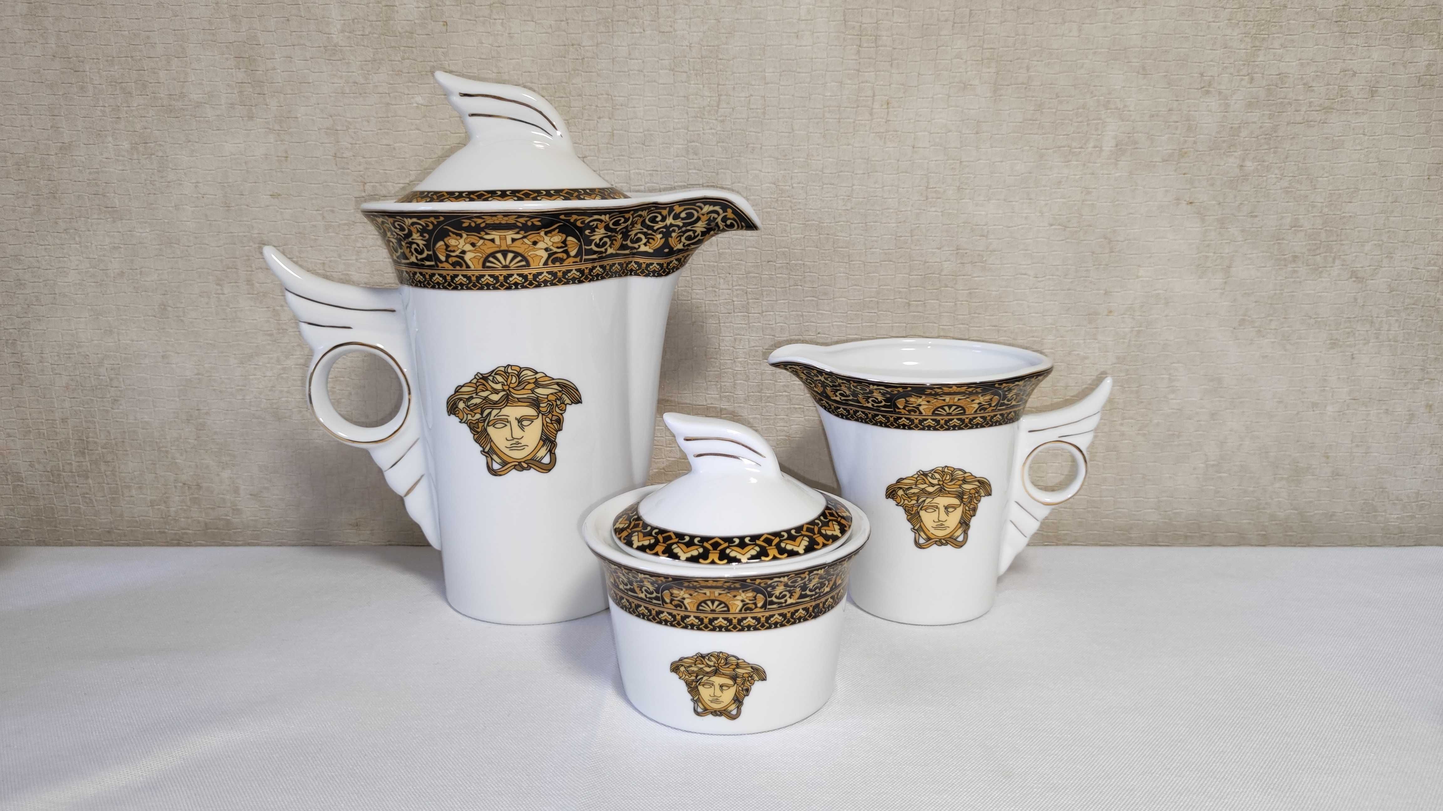 Сервіз порцеляна 47шт Versace Medusa Rosenthal gold фарфоровый сервиз