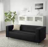 Sofa 2 lugares klippan preto Ikea