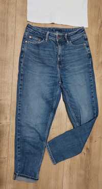 Komplet zestaw dżinsy jeansy mom Zara koszulka Champion S