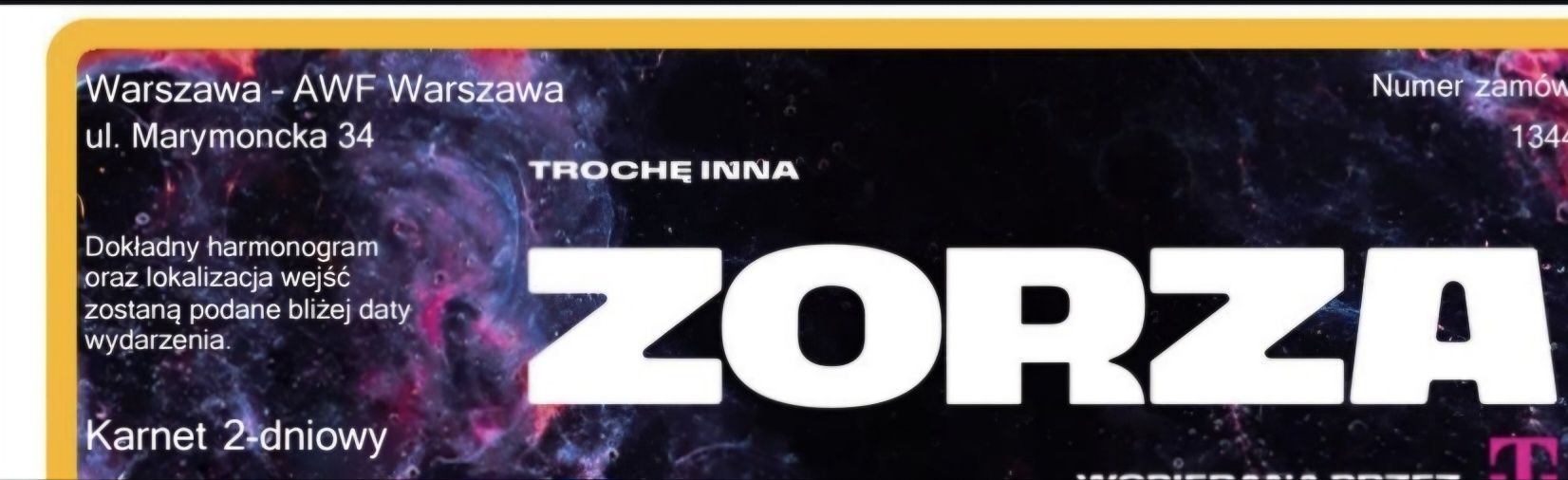 Karnet 2-dniowy  Zorza Festiwal Warszawa 11/12 lipca