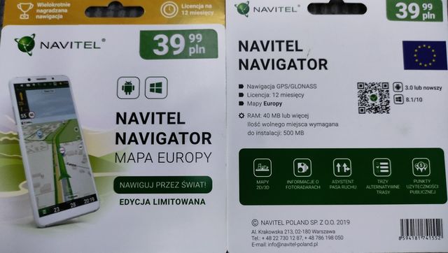 Navitel Navigation Mapa Europy 12mscy