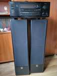 Amplituner Onkyo Tx Ds555 czarny + kolumny podłogowe I.Q TED 3.