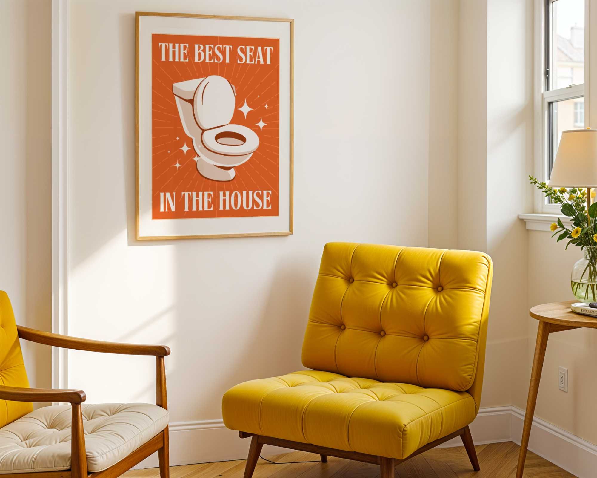 Plakat ,,The best seat in the house", Toaleta