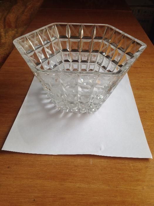 Хрустальный салатник. Чехия.