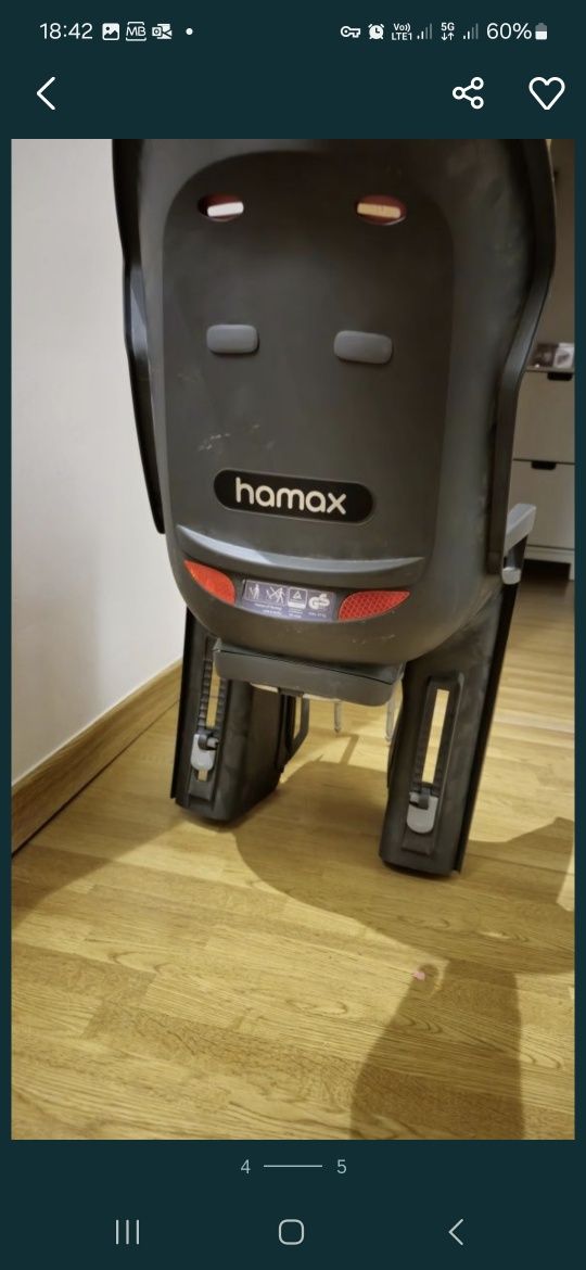 Hamax cadeira bicicleta criança