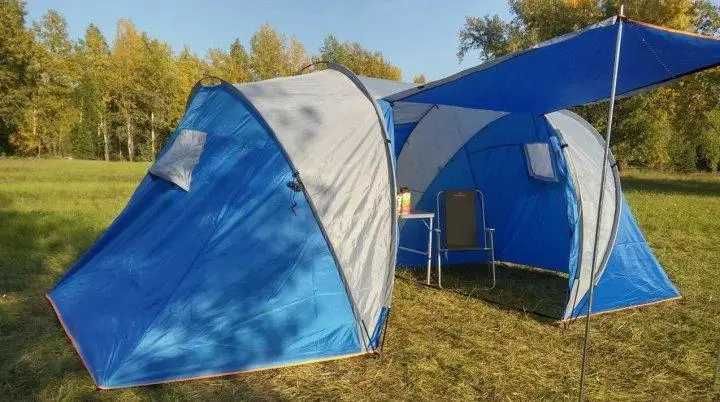 Намет 4-ти місний Lanyu LY 1699 туристичний ДВОКІМНАТНИЙ з тамбуром