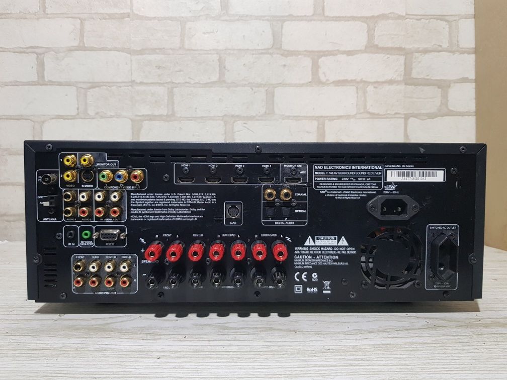 7.1AV ресивер/підсилювач NAD T748 HDMI 3D 2х80Вт б/у з Німеччини