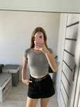 Szara bluzka crop top xs miękka idealna na lato krótki rękaw