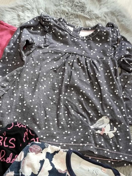 Bluzeczki na długi rękaw.Sweterki dziewczynka rozmiar 80