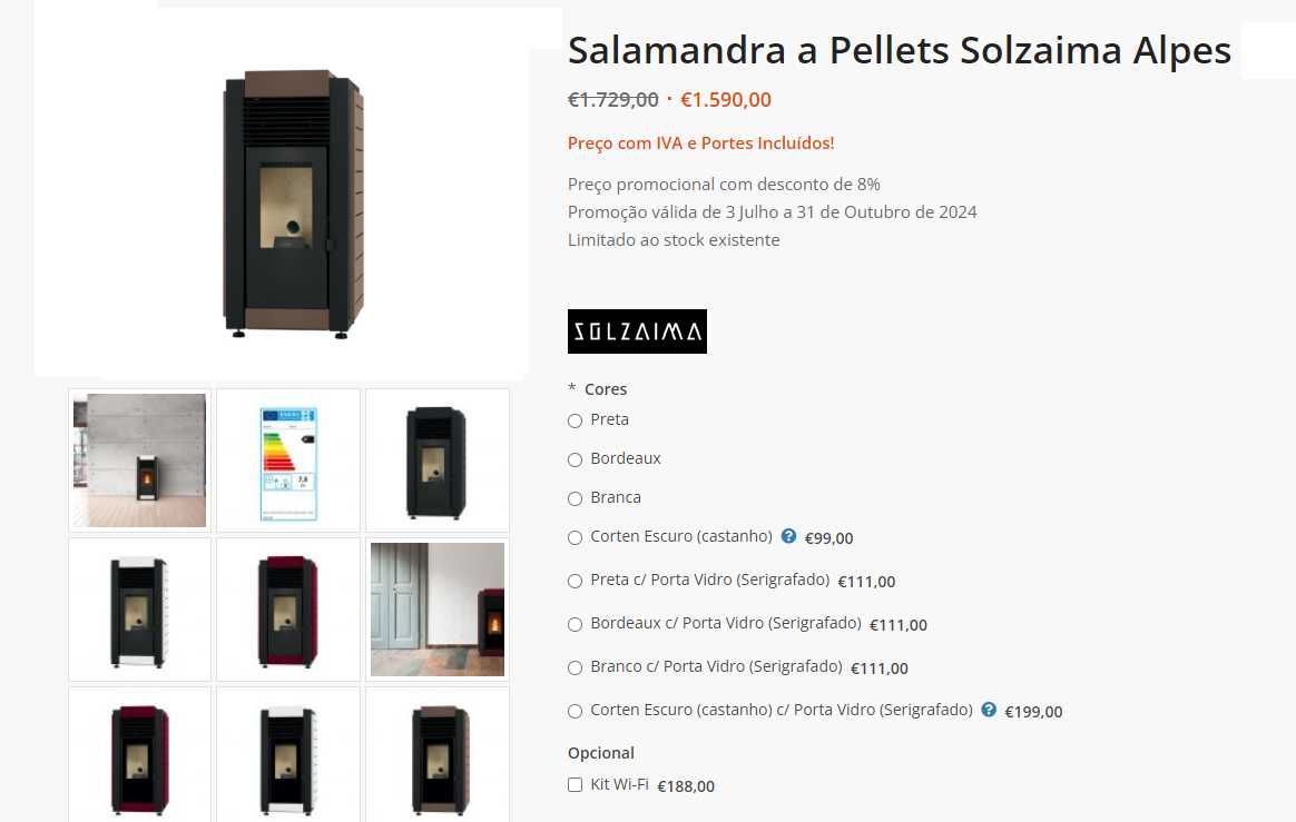 Salamandra a Pellets Solzaima-Alpes