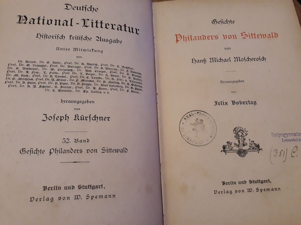 1900r. Niemiecka literatura narodowa. Kurschner. Stara książka antyk