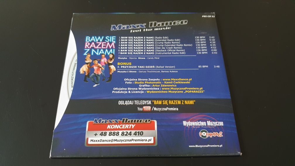 Maxx Dance - Baw się Razem z Nami - Promo CDM - Mint - Disco Polo