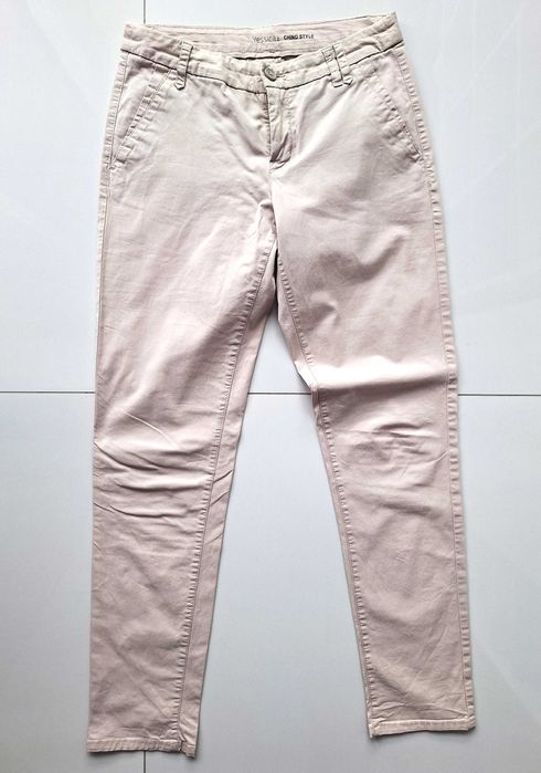 Beżowe bawełniane spodnie chino C&A r.36