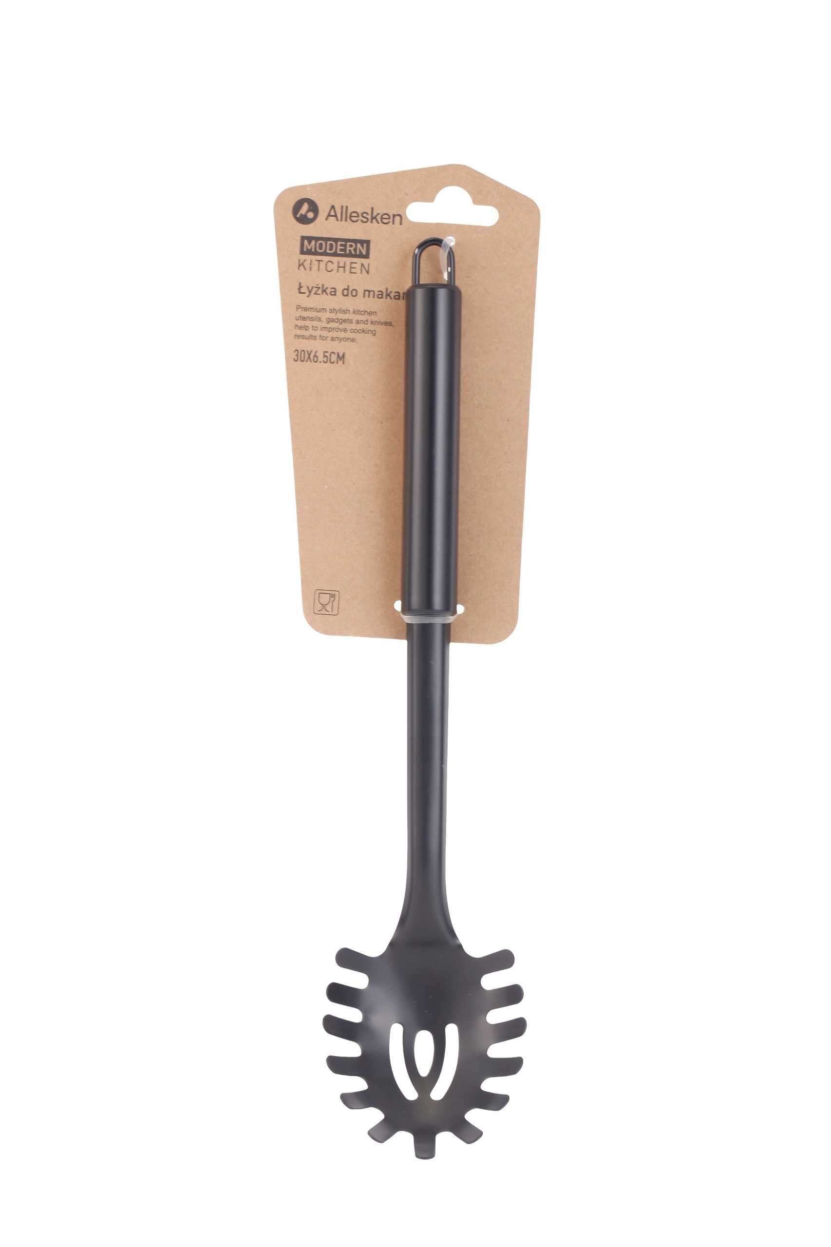 Łyżka do makaronu metalowa czarna HTXD0292