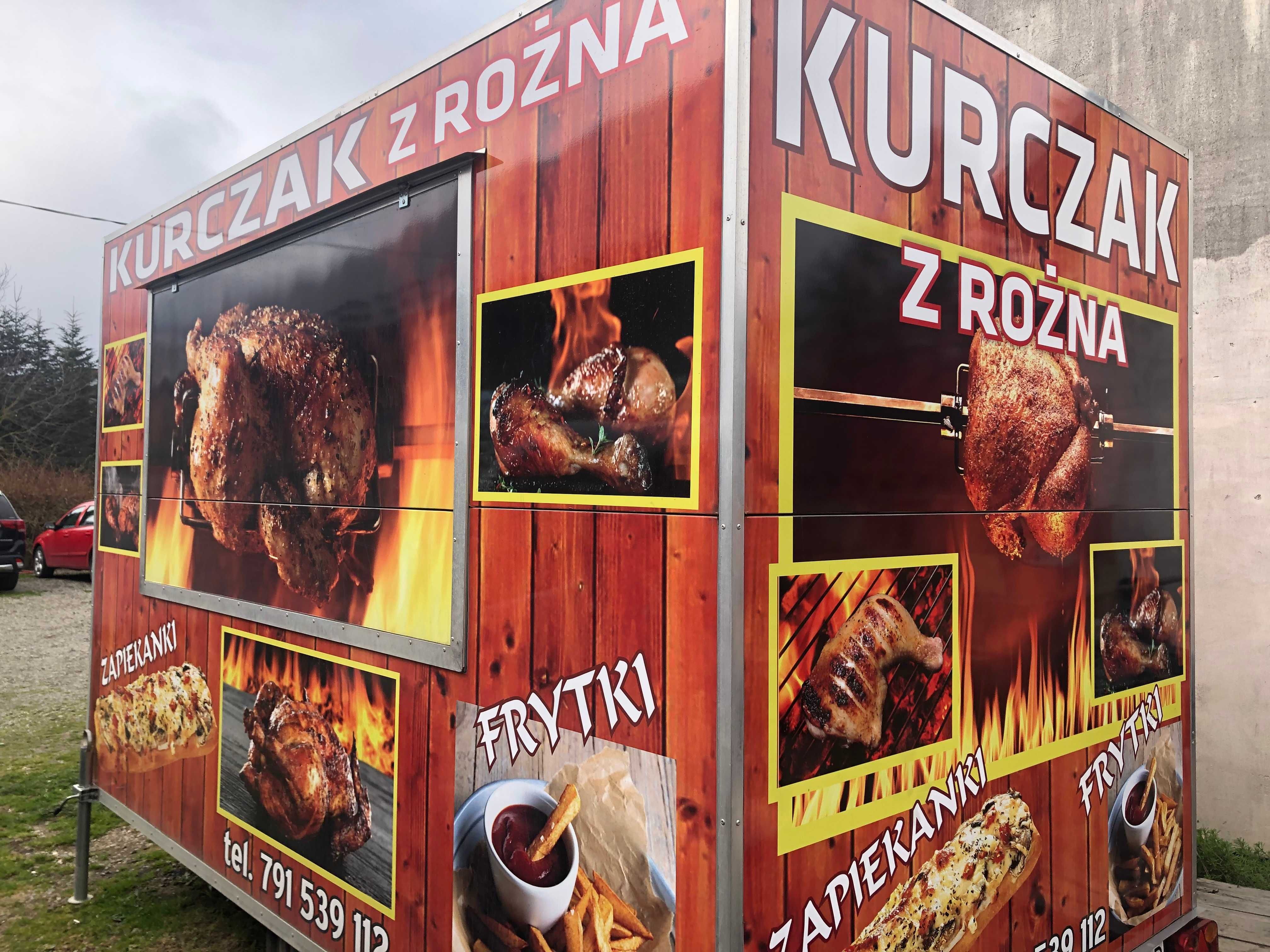 Przyczepa gastronomiczna - kurczak z rożna