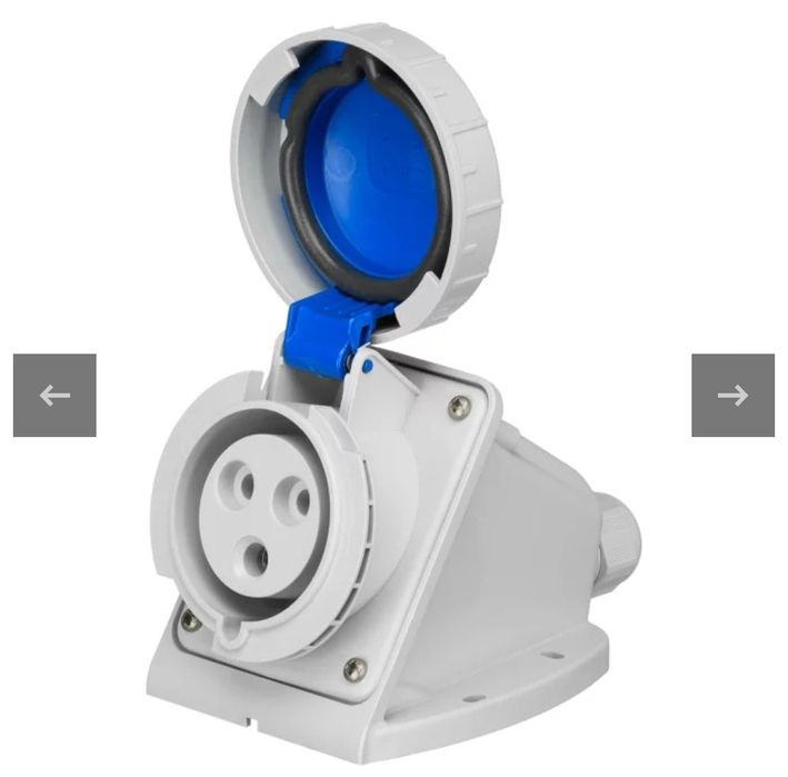 Розетка настінна IDE 32А 220V 2P+E IP67