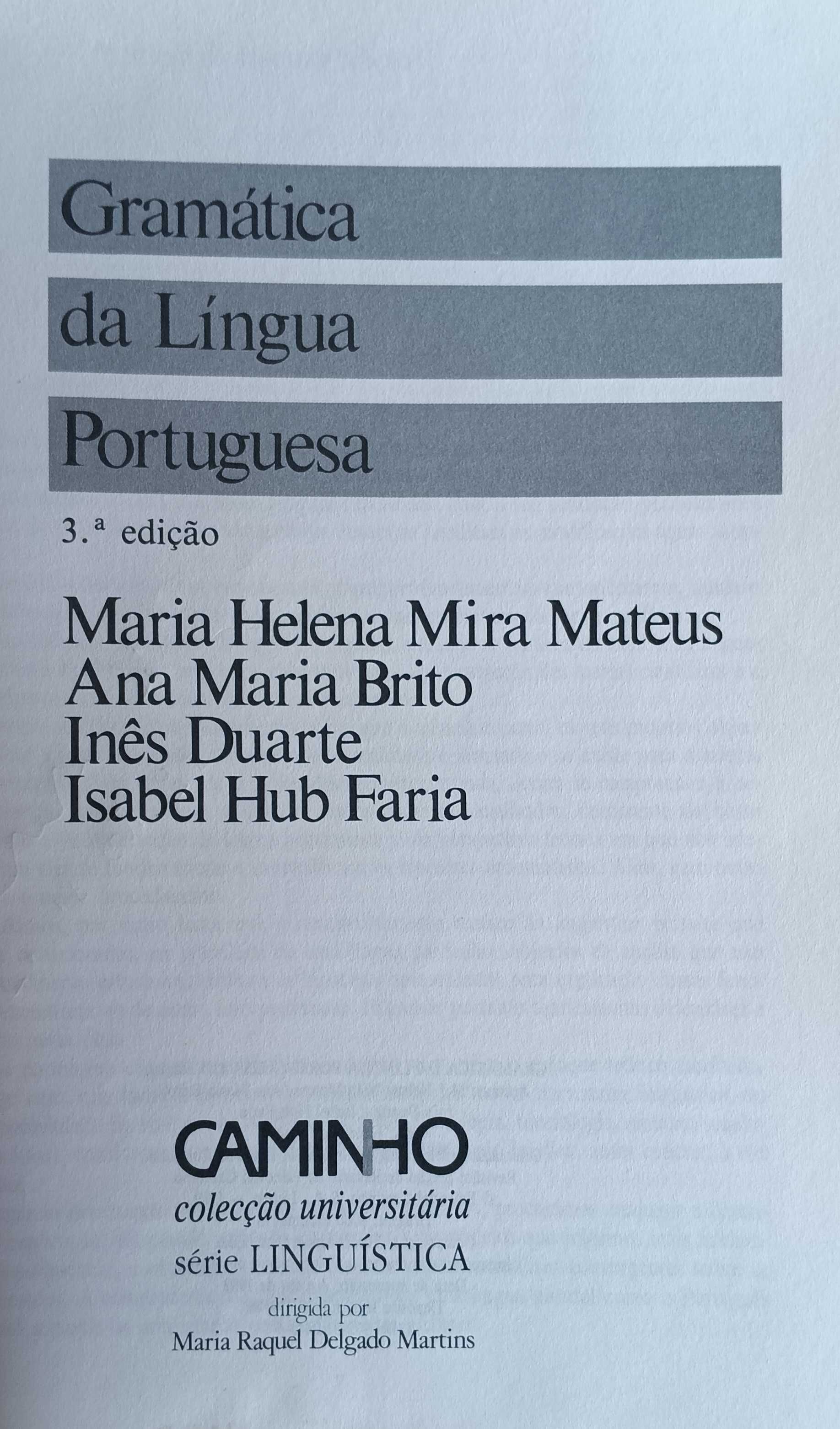 Gramática da Língua Portuguesa, Mateus et al., 3.ª ed.