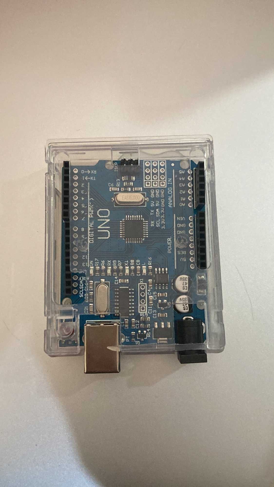 NOVO - Placa Arduino UNO R3 + OFERTA Caixa Transparente - SELADO