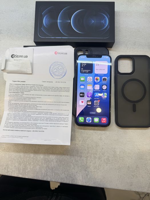 iPhone 12 pro max 256 Pacific Blue Neverlock +