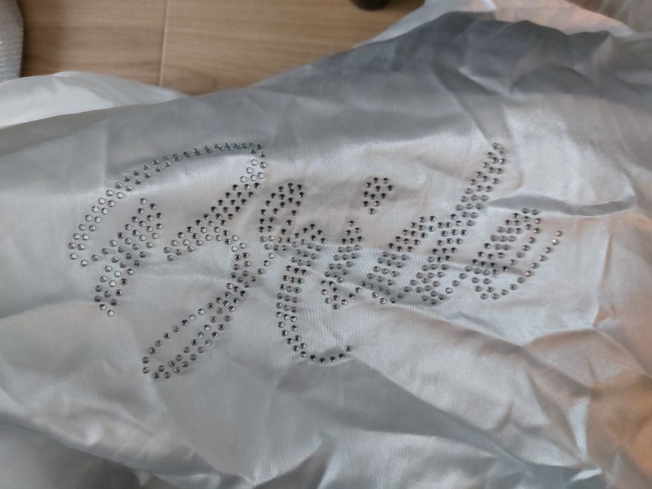 Szlafrok ślubny, z napisem Bride na plecach
