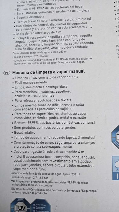 Máquina de limpeza a vapor manual -- limpa praticamente tudo
