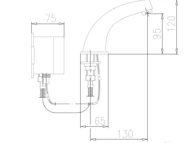 Bateria umywalkowa bezdotykowa Sensor Fotokomórka