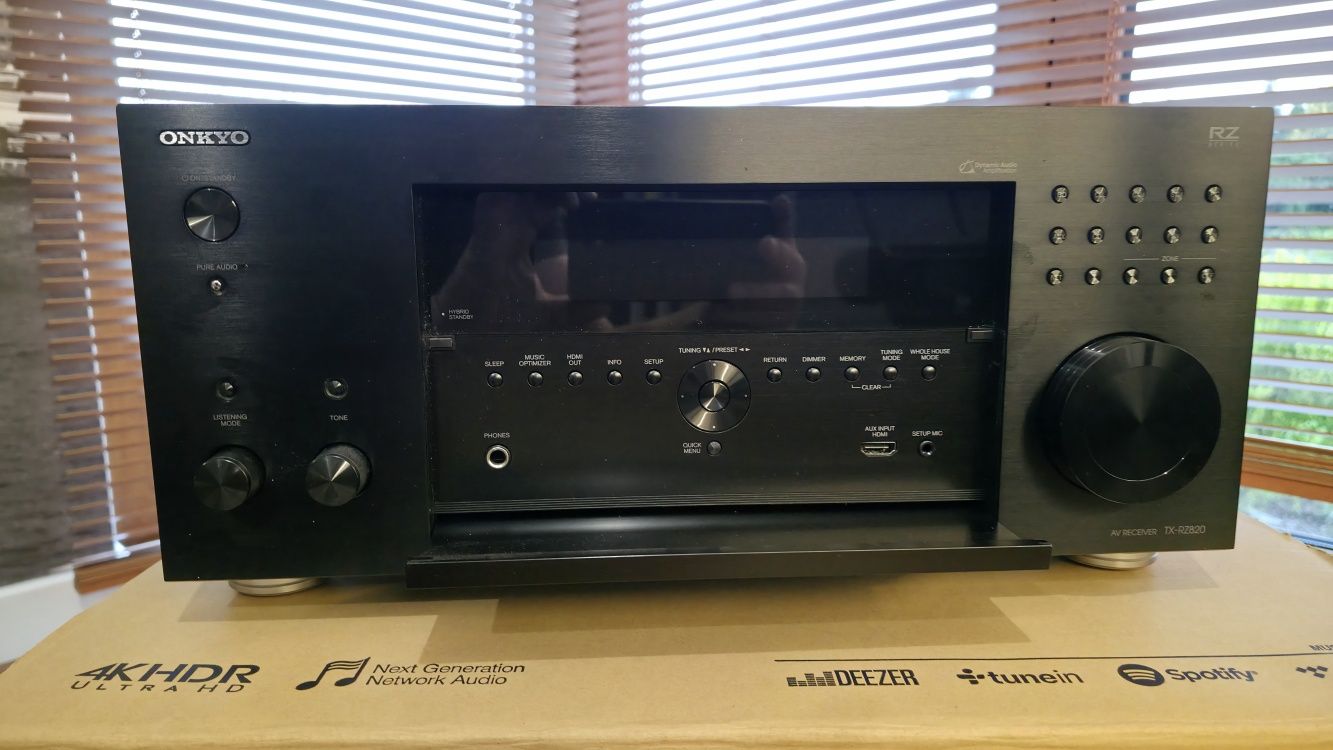 Onkyo TX-RZ820 –  klasa premium – stan bardzo dobry – pełen komolet