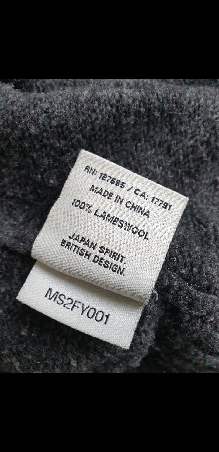 Sweter Superdry Black Label M/L 100% wełna jak nowy