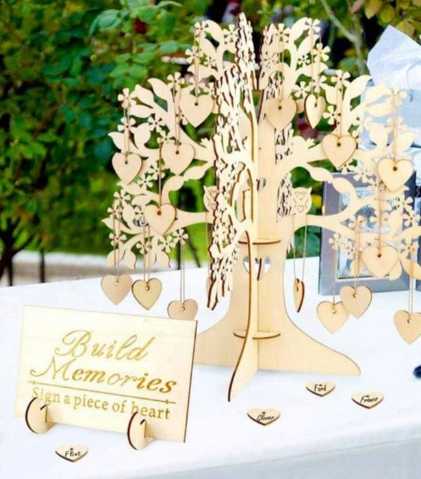 Drewniana księga gości Drzewko szczęścia B200