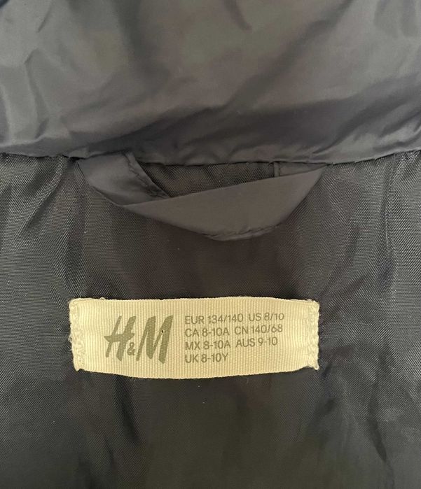 Kurtka puchowa marki H&M, rozmiar na 134-140 cm, stan b. dobry